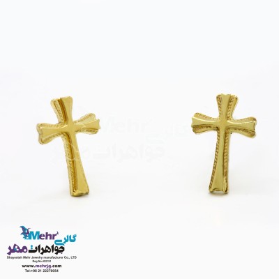 گوشواره طلا - طرح صلیب