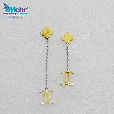 گوشواره طلا - طرح شنل