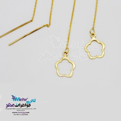 گوشواره طلا - طرح گل