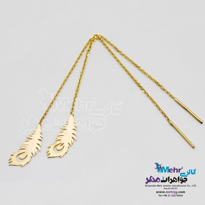 گوشواره طلا - طرح پر