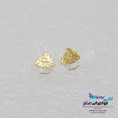گوشواره طلا - طرح کاپ کیک