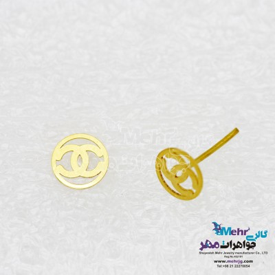 گوشواره طلا - طرح شنل