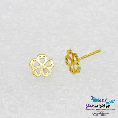 گوشواره طلا - طرح گل