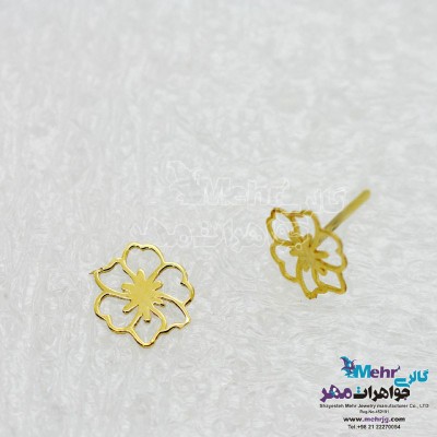 گوشواره طلا - طرح گل