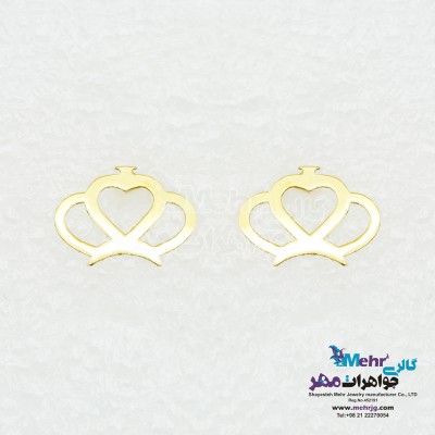 گوشواره طلا - طرح تاج