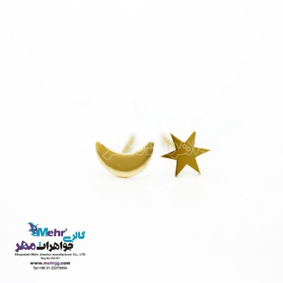 گوشواره طلا - طرح ماه و ستاره