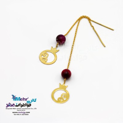 گوشواره طلا - طرح انار