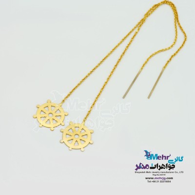 گوشواره طلا - طرح سکان کشتی