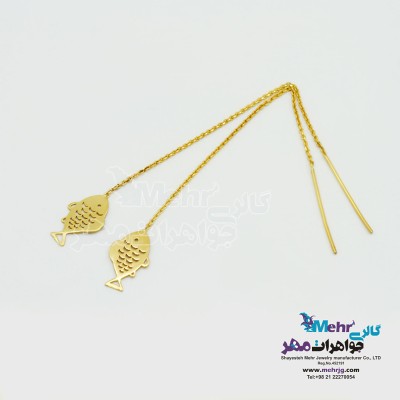 گوشواره طلا - طرح ماهی