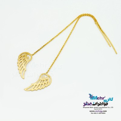 گوشواره طلا - طرح بال عقاب