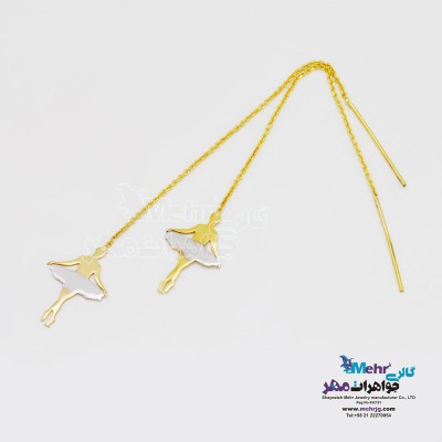 گوشواره طلا - طرح بالرین