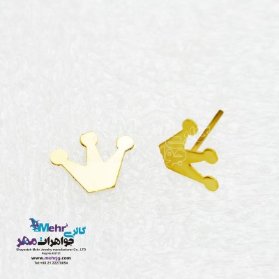 گوشواره طلا - طرح تاج