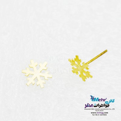 گوشواره طلا - طرح برف