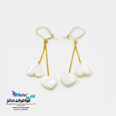 گوشواره طلا - صدف قلب