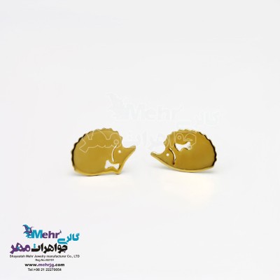 گوشواره طلا - طرح زوج جوجه تیغی