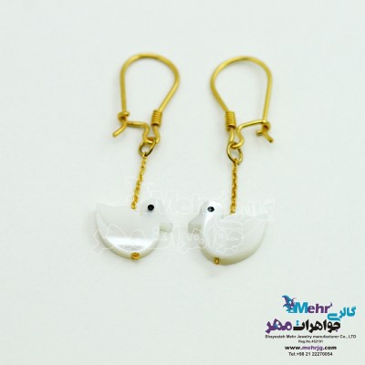 گوشواره طلا - طرح مرغابی