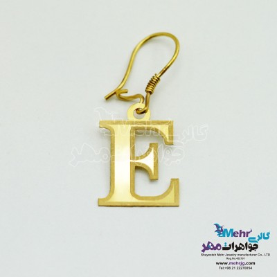 گوشواره طلا - طرح حروف الفبای لاتین