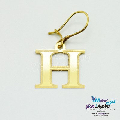 گوشواره طلا - طرح حروف الفبای لاتین