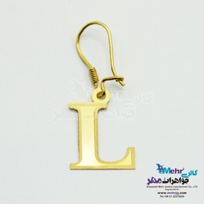 گوشواره طلا - طرح حروف الفبای لاتین