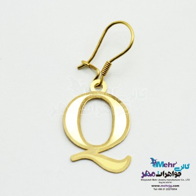 گوشواره طلا - طرح حروف الفبای لاتین