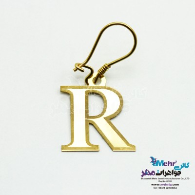 گوشواره طلا - طرح حروف الفبای لاتین