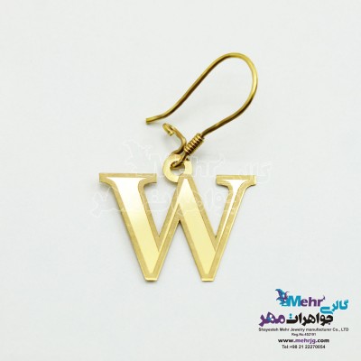 گوشواره طلا - طرح حروف الفبای لاتین