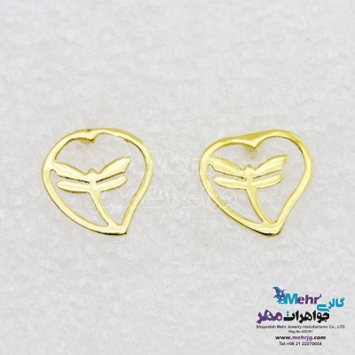 گوشواره طلا - طرح سنجاقک