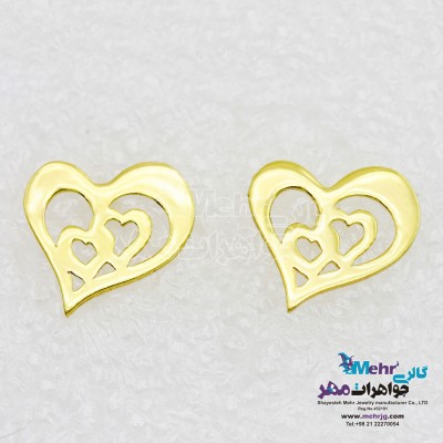 گوشواره طلا - طرح قلب