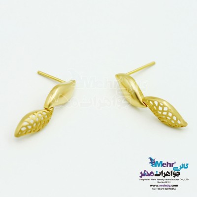 گوشواره طلا - طرح برگ
