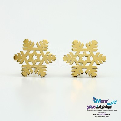 گوشواره طلا - طرح برف