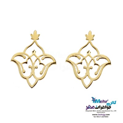 گوشواره طلا - طرح اسلیمی