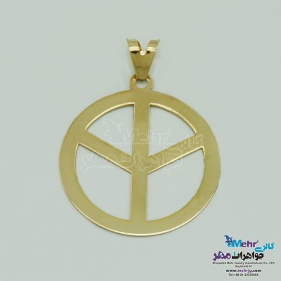 آویز طلا - طرح نماد صلح جهانی