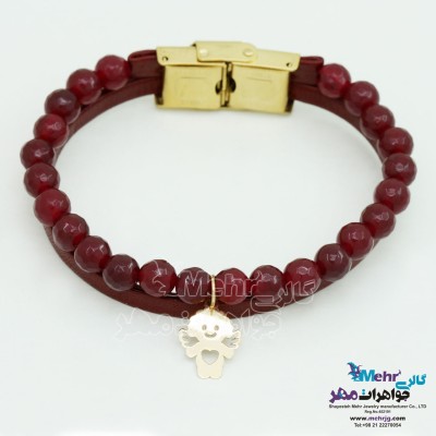 دستبند طلا و سنگ - طرح فرشته