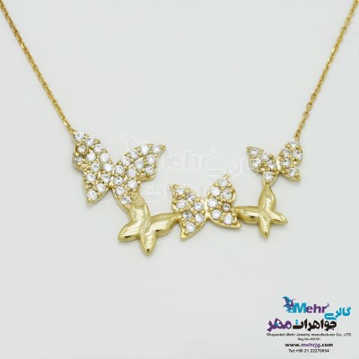 گردنبند طلا - طرح پروانه