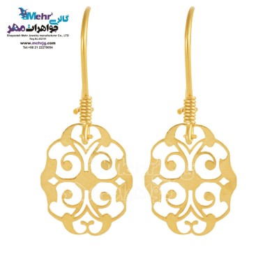 گوشواره طلا - طرح اسلیمی