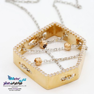 گردنبند طلا - طرح هندسی