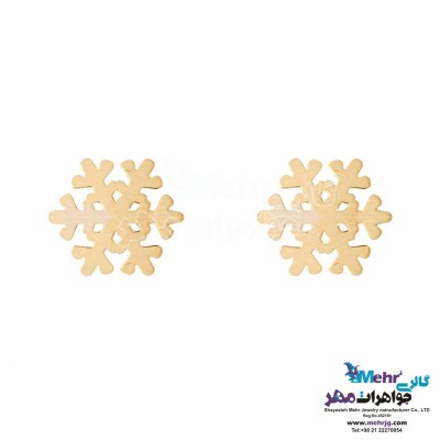 گوشواره طلا - طرح برف