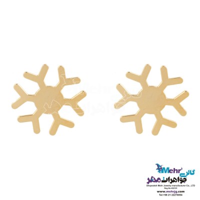 گوشواره طلا - طرح برف