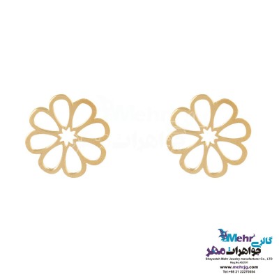 گوشواره طلا - طرح گل