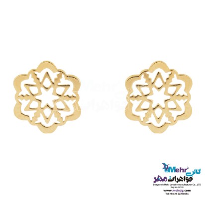 گوشواره طلا - طرح برف