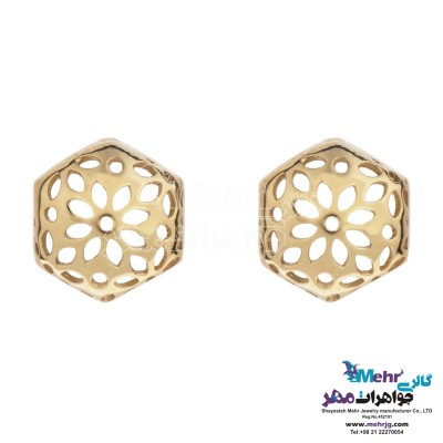 گوشواره طلا - طرح گل