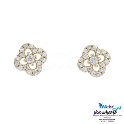 گوشواره طلا - طرح گل