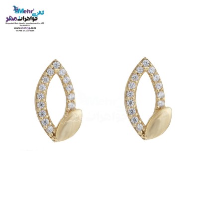 گوشواره طلا - طرح برگ