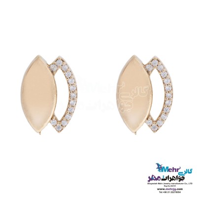 گوشواره طلا - طرح برگ