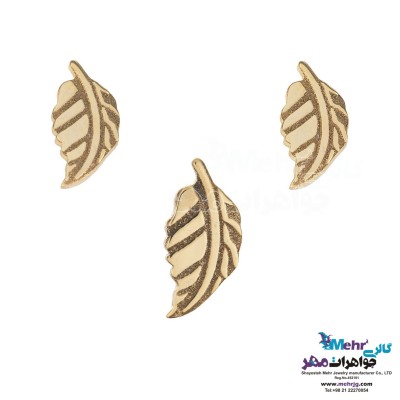 نیم ست طلا - آویز و گوشواره - طرح برگ