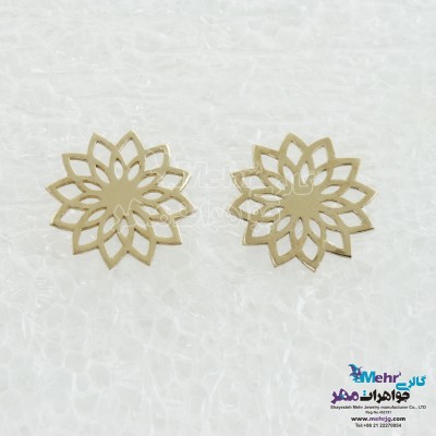 گوشواره طلا - طرح گل خورشیدی