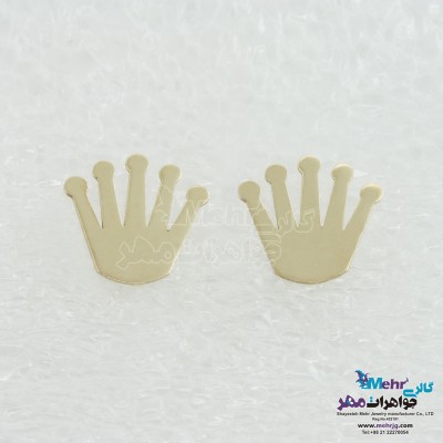 گوشواره طلا - طرح تاج