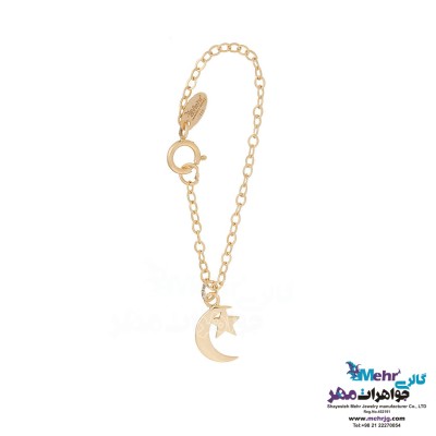 آویز ساعت طلا - طرح ماه و ستاره