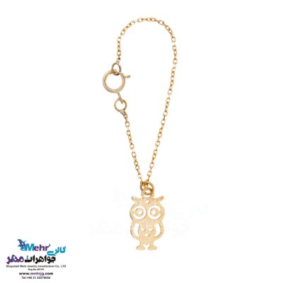 آویز ساعت طلا - طرح جغد