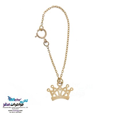 آویز ساعت طلا - طرح تاج